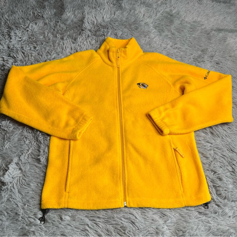 Columbia Jacket Women Medium Mizzou Tigers Fleece Missouri Football Toggle Waist
